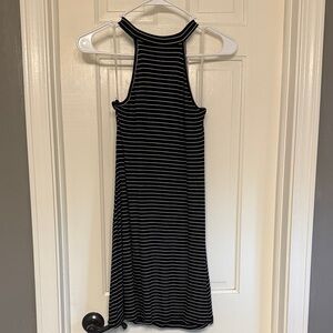 American Eagle Outfitters Black and White Striped Midi Dress